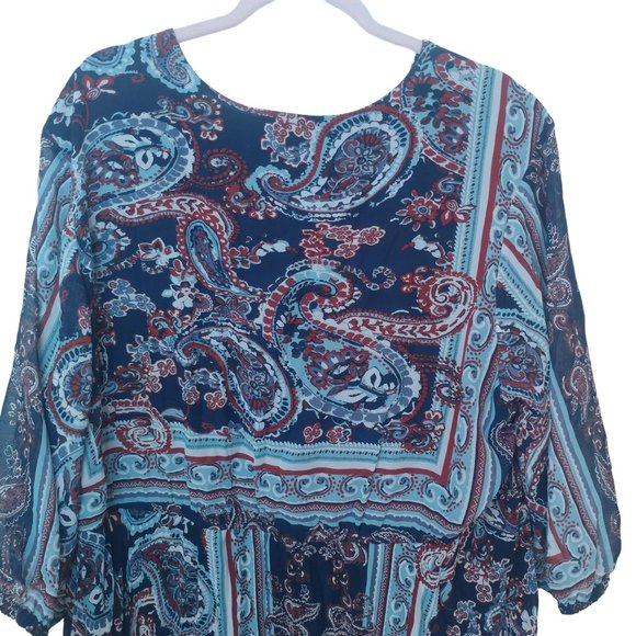 Sandra Darren Bohemian Plus Size Long Sleeve Dress - Picture 8 of 14